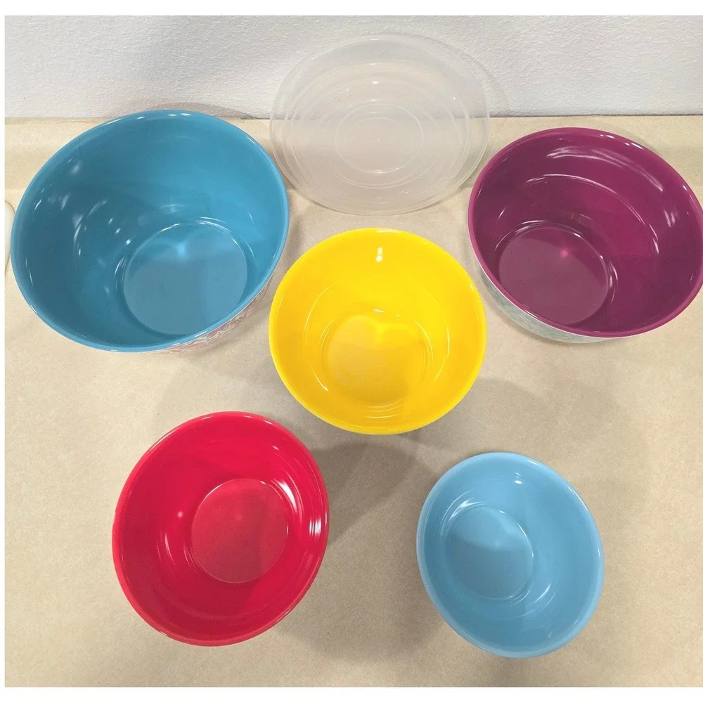 The Pioneer Woman Petal Party 9 pc Melamine Mixing Bowl Set RARE Open Box READ